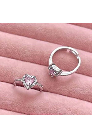 Zirkon Taşlı, Pan Yüzük 74, Kasa Gümüş Renk, Ayarlanabilir