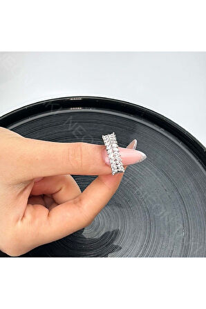 Zirkon Taşlı, Yüzük 143, Kasa Gümüş Renk, Ayarlanabilir