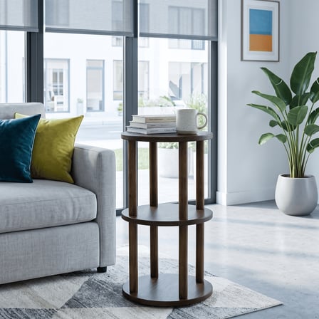 furnirem 3 Katlı Yuvarlak Yan Sehpa 60x35 cm