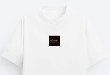 The Champ Bisiklet Yaka Syzygy Yazılı Oversize Beyaz Erkek T-shirt