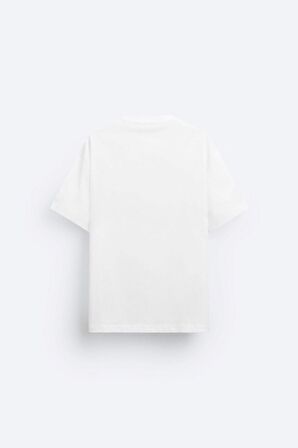 The Champ Bisiklet Yaka Syzygy Yazılı Oversize Beyaz Erkek T-shirt