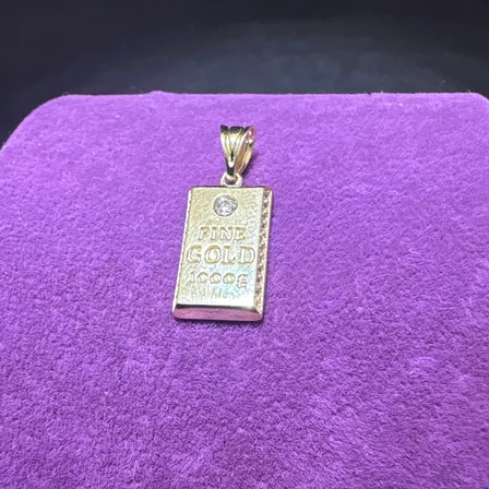 14 Ayar Altın Kolye Külçe 1.55gr Kadın Hediye