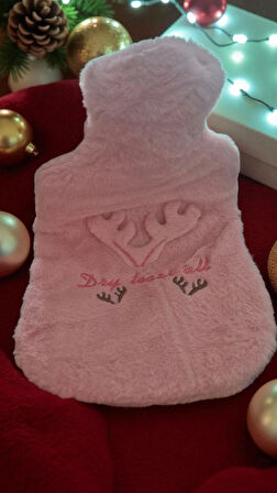 2 Litre Büyük Boy Geyikli Model Peluş Kılıflı Sıcak Su Torbası – Yumuşak Kışlık Isıtıcı, Ağrı Giderici ve Soğuk Algınlığı Termofor