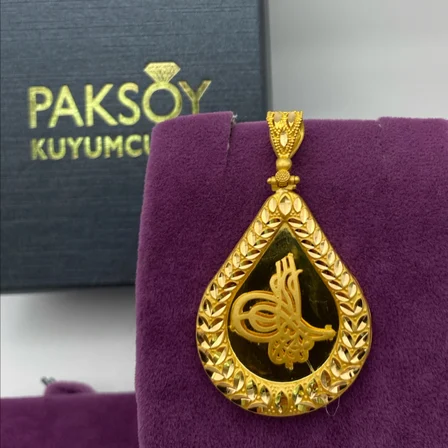 Osmanlı Tuğralı Altın Kolye Ucu 22 Ayar 4.77gr Kadın Hediye