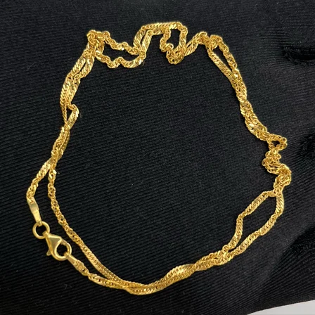 Singapur Örgü Altın Zincir Kolye 22 Ayar 3.00gr