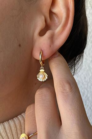 Birinci1926 14 Ayar Yeşil Altın İstiridye Fantazi Set