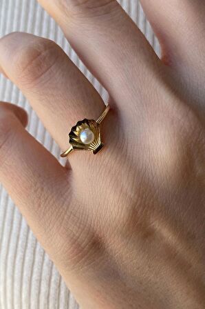 Birinci1926 14 Ayar Yeşil Altın İstiridye Fantazi Set