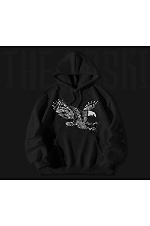 Çocuk Kartal Baskılı %100 Pamuk Sweatshirt