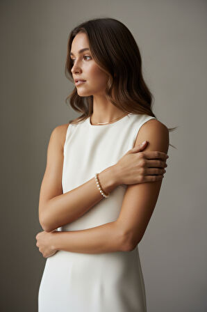 Üç Tırnaklı Doğal İnci Bileklik