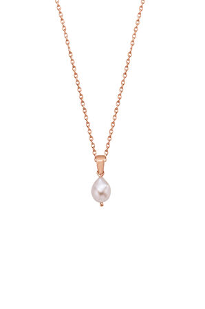 Beyaz Barok Doğal İnci Kolye