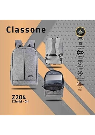 BP-Z204 Z Serisi 15.6" Uyumlu Notebook Çantası-Gri