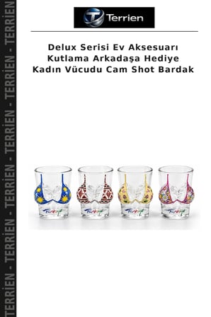 Delux Serisi Ev Aksesuarı Kutlama Arkadaşa Hediye Kadın Vücudu Cam Shot Bardak