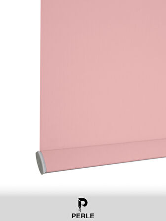 Perle Home Soft Pembe Rengi Düz Mekanize Stor Perde Yüksek Kalite Metropol Serisi