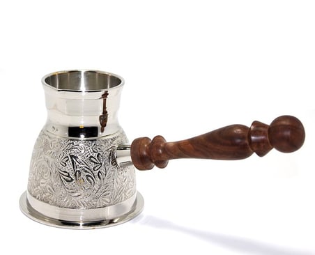 Özel Seri Sunum Gereci Mutfak Eşyası Kahve Aracı Pirinç Cezve 4'' İnc