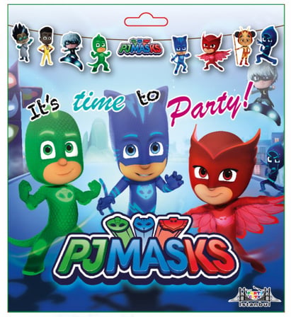Özel Üretim 3D PJ MASK ZARF BANNER Tasarım Oda Süsü