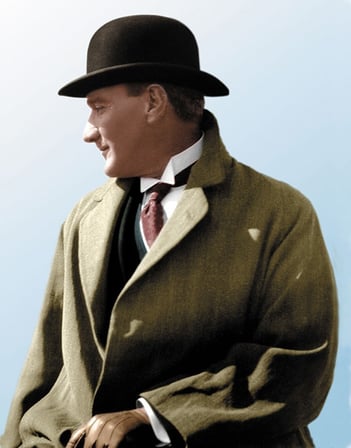 Özel Seri Kostüm Parçası Anma Aksesuarı Tarihi Başlık Siyah Renk Atatürk Şapkası