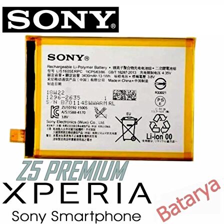 Sony Xperia Z5 Premium Batarya Sony Xperia Z5 Plus LIS1605ERPC Uyumlu Yedek Batarya