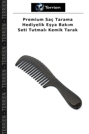 Premium Saç Tarama Hediyelik Eşya Bakım Seti Tutmalı Kemik Tarak