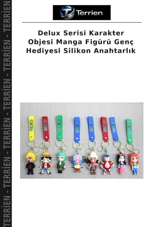 Delux Serisi Karakter Objesi Manga Figürü Genç Hediyesi Silikon Anahtarlık