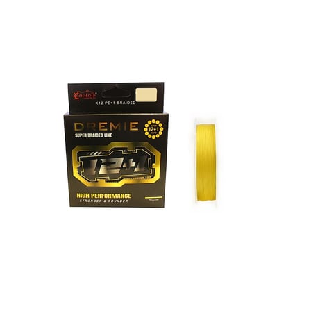 Premium Balıkçı Tatlı Su Tekne İpi Captain Dremie Rounder 12+1 Spin İp Misina 150mt Yellow 0.20 MM
