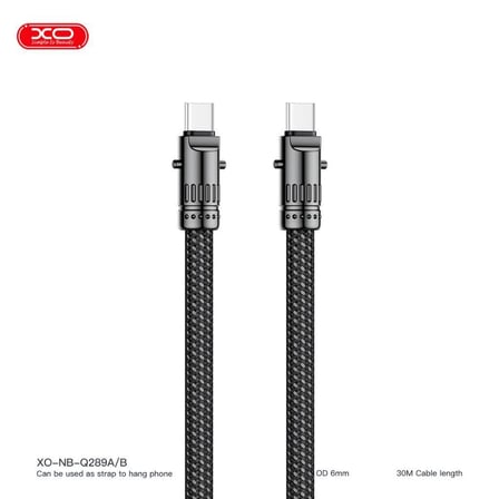 NB-Q289B TYPE-C to TYPE-C Data Şarj Kablosu 60W Elektronik Parça Telefon Aksesuarı Pratik Kablo