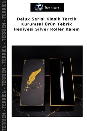 Delux Serisi Klasik Tercih Kurumsal Ürün Tebrik Hediyesi Silver Roller Kalem