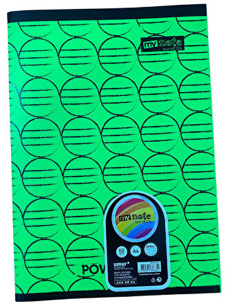 Mynote Text Neo A4 Defter 60yp Kareli