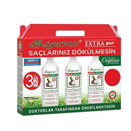 Zigavus Dökülen Saçlar İçin Dökülme Karşıtı Sarımsaklı Şampuan 3x250 ml