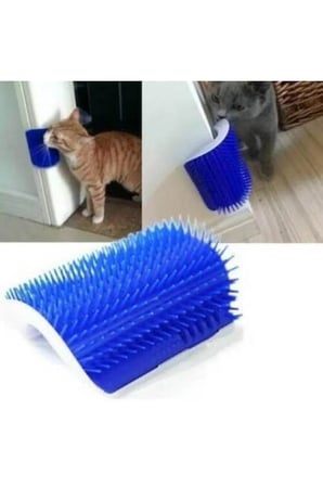 2 Adet Kedi Kaşınma Aparatı – Otlu Kaşıma Fırçası Duvara Asılabilen Ergonomik Tasarım Scratcher Grooming Brush Kediler İçin
