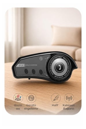 Delux Serisi Bluetooth Motosiklet Kask Kulaklığı BT35 Kulaklık Akıllı Sürüş