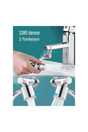 2 Adet Akrobat Musluk Başlığı – 1080° Dönebilen Musluk Ucu İki Modlu Havalandırıcı Ve Basınçlı Sprey Metal Görünümlü ABS Mutfak Banyo Aerator Faucet Aerator