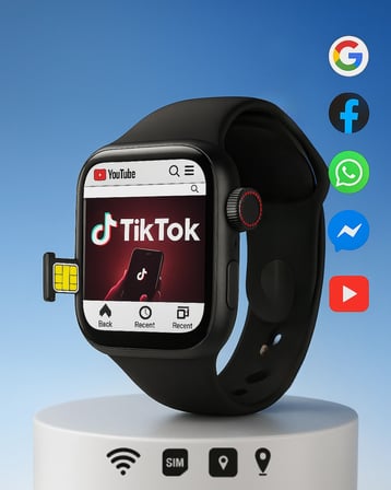 Ultra Hafif Smart Watch – WhatsApp Instagram Bildirimli, SIM Destekli, Tüm Cihaz Uyumlu