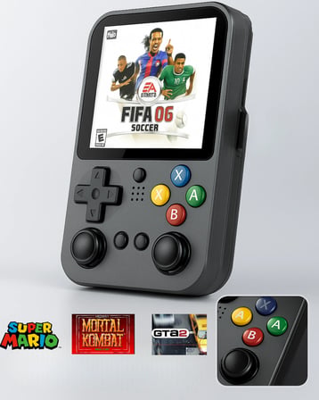 Taşınabilir Nostalji Oyun Konsolu 3.5'' HD Ekran PSP/PS1/GBA/NES 10.000 Oyunlu El Atarisi