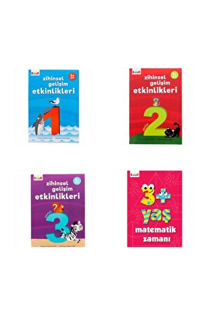 3+ Yaş Zihinsel Gelişim Etkinlikleri / Matematik Zamanı ( 4 Kitap )