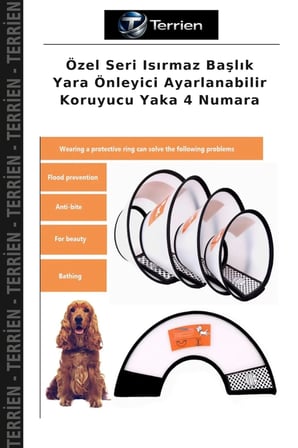 Özel Seri Isırmaz Başlık Yara Önleyici Ayarlanabilir Koruyucu Yaka 4 Numara