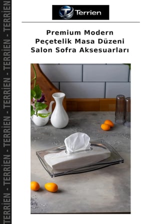 Premium Modern Peçetelik Masa Düzeni Salon Sofra Aksesuarları