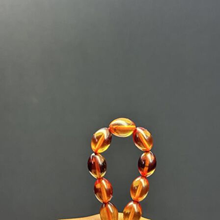 Beyzi Model 7,5-10,5mm Sıkma Ateş Kehribar Zaza Tesbih