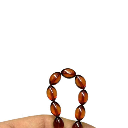 Beyzi Model 8-11mm Sıkma Ateş Kehribar Zaza Tesbih