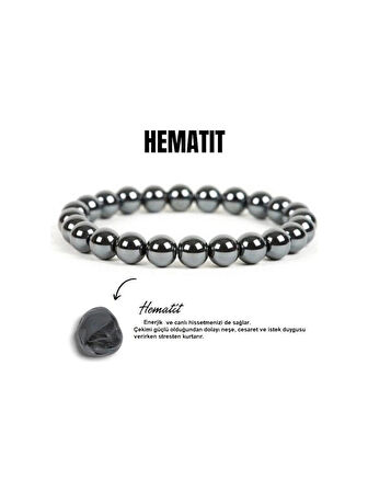 Alnis Atelier Hematit Doğal Taş Bileklik