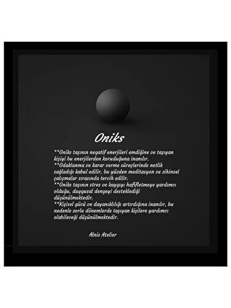 Alnis Atelier Küp Lav Taşı Ve Mat Oniks Doğal Taş Bileklik