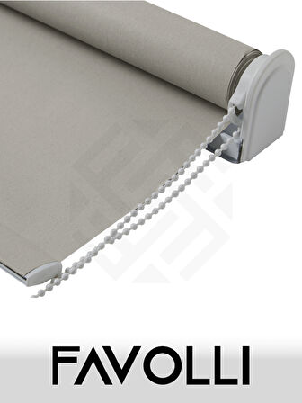FAVOLLİ Açık Gri Karartma Blackout Stor Perde Metal İthal Kasa Işık geçirmez