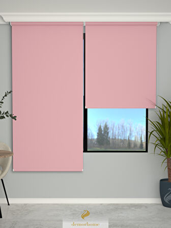 Demor Home Yüksek Kalite Alüminyum Malzeme, Açık Pembe Renk Stor, Mekanize, Stor Perde