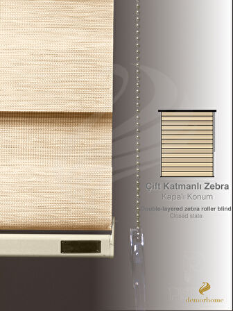 Demor Home Bal Rengi Bambu Zebra Yüksek Kalite Metal Kasa 