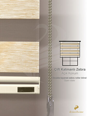 Demor Home Bal Rengi Bambu Zebra Yüksek Kalite Metal Kasa 