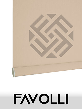 FAVOLLİ Krem Karartma Blackout Stor Perde Metal İthal Kasa Işık geçirmez