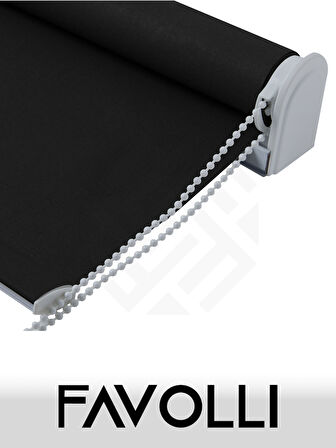FAVOLLİ Siyah Karartma Blackout Stor Perde Metal İthal Kasa Işık geçirmez