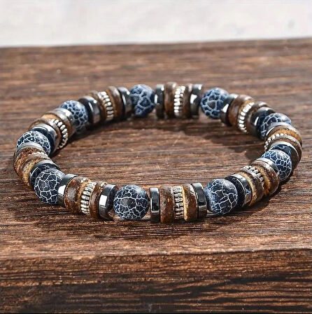 Alnis Atelier Akik ve Hematit Doğal Taş Bileklik