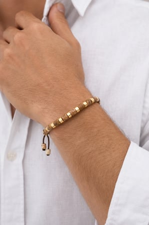 Alnis Atelier Jasper Doğal Taş Makrome Bileklik | Ayarlanabilir Unisex Kadın Erkek Gerçek Doğal Taş Bileklik