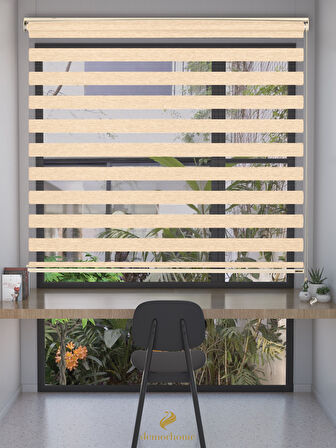 Demor Home Bal Rengi Bambu Zebra Yüksek Kalite Metal Kasa 