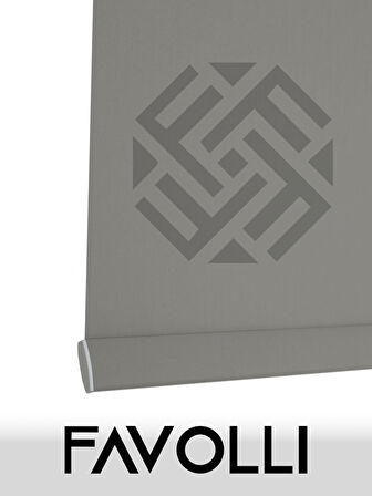 FAVOLLİ Açık Gri Karartma Blackout Stor Perde Metal İthal Kasa Işık geçirmez
